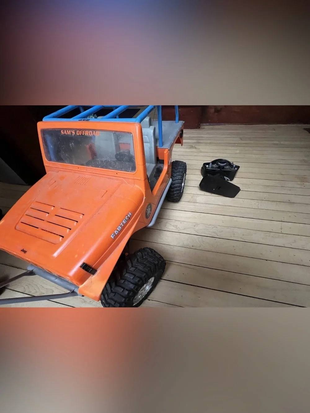 Bright 1:10 Scale Orange Jeep Wrangler Rock Crawler RC Truck with Remote⁠